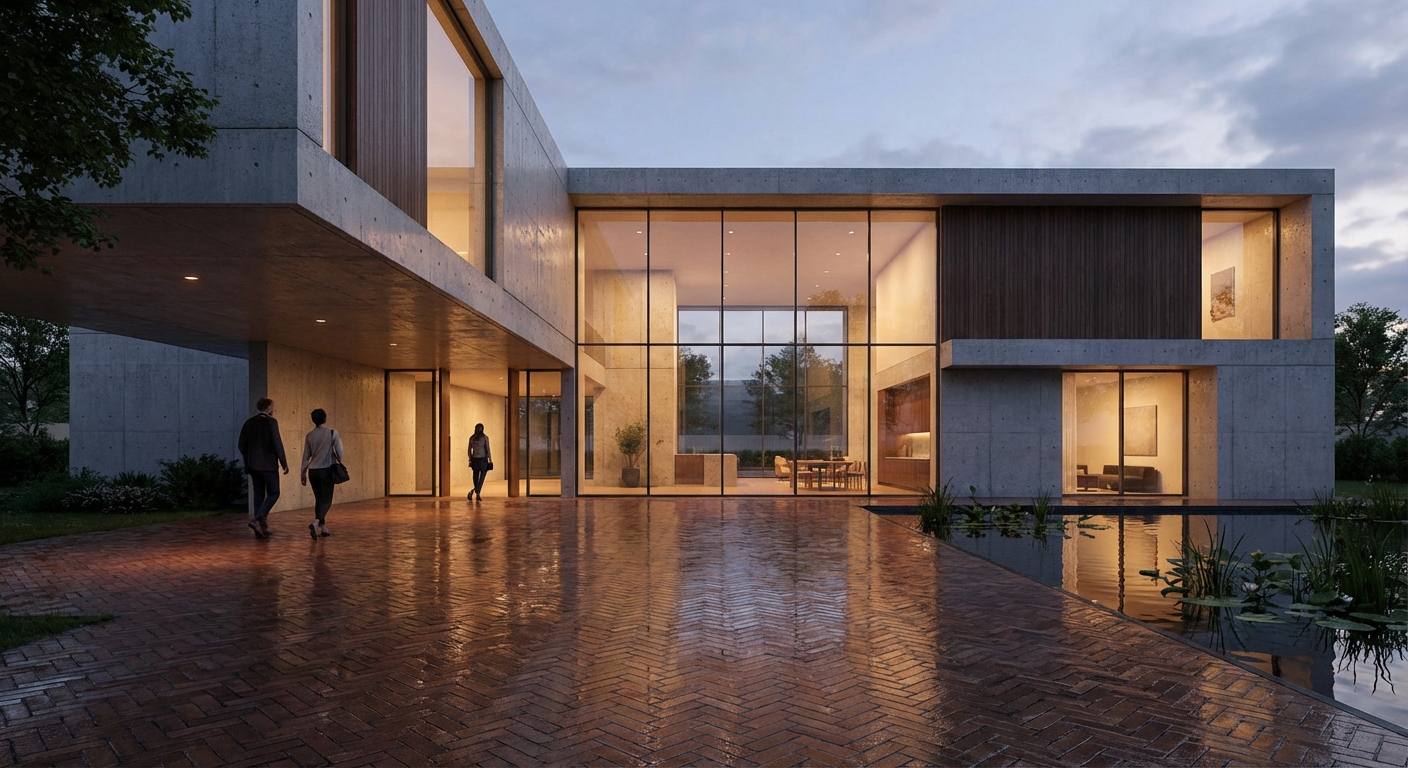 Midjourney: Minimalist Store at Dusk