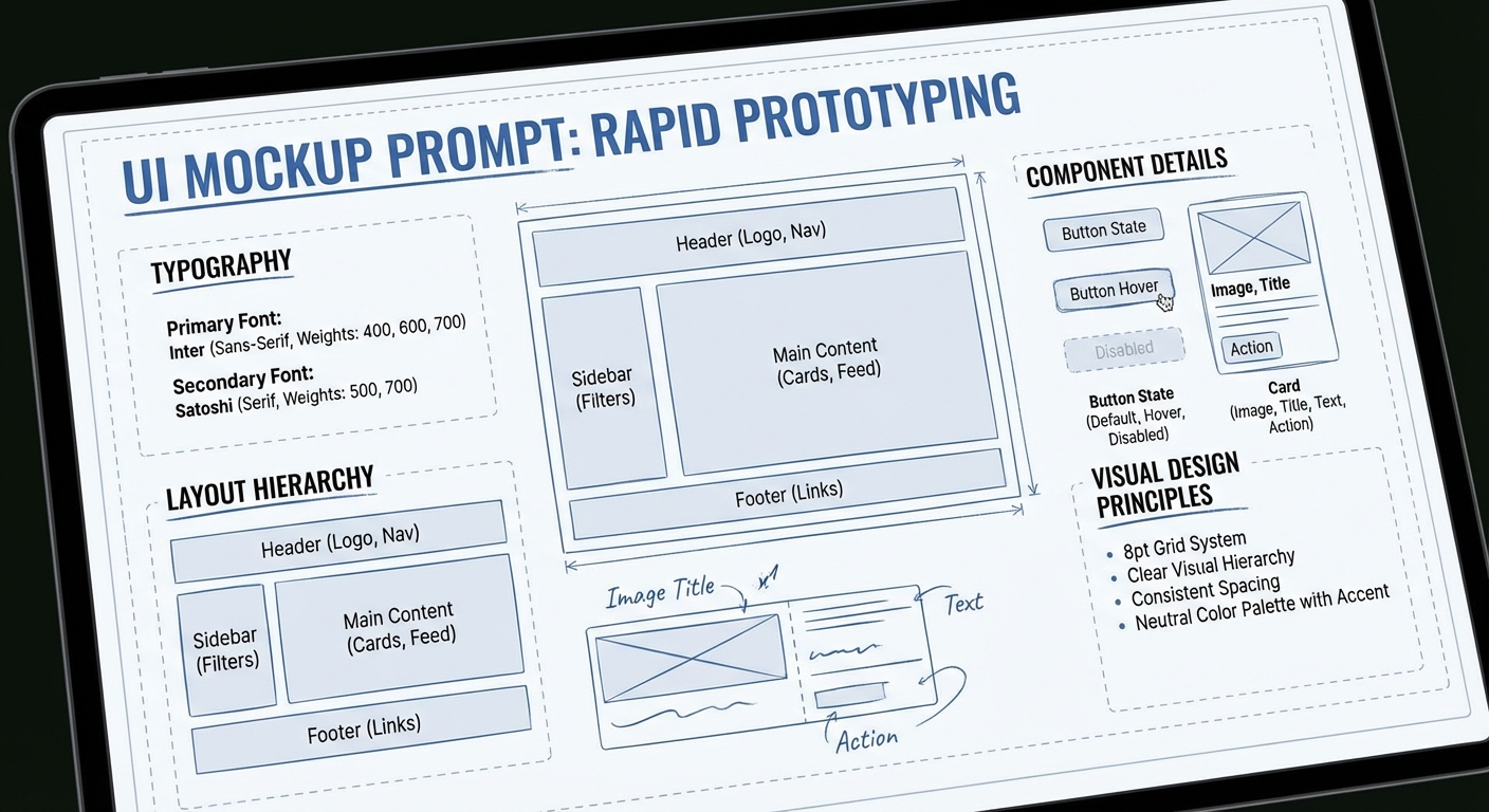 NanoBananaPro: UI/UX Web Mockup